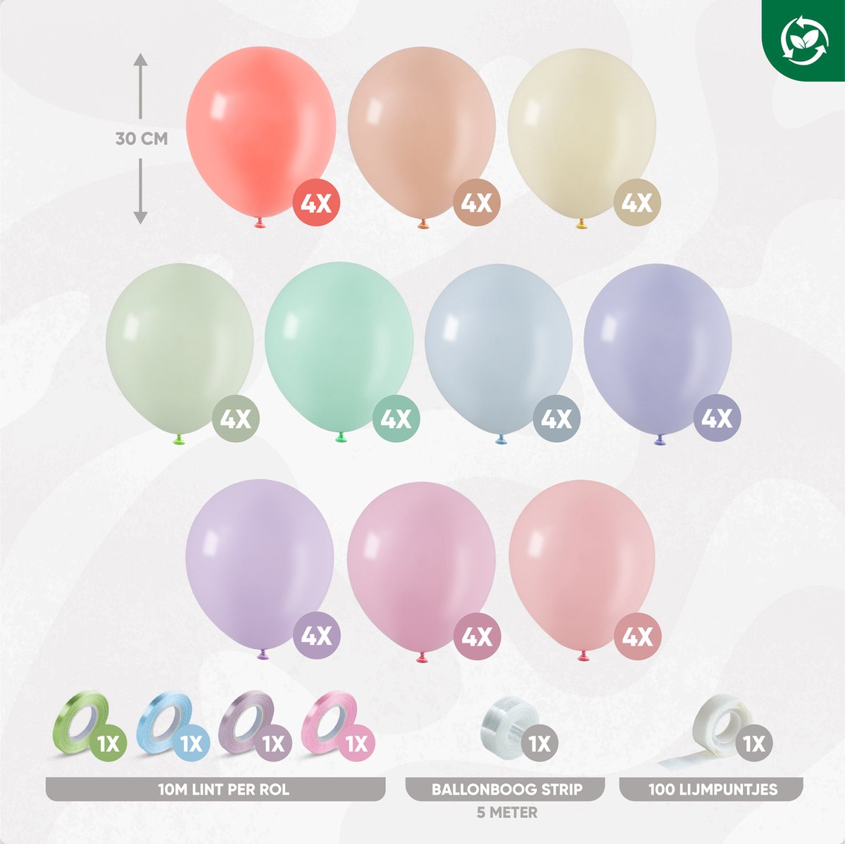 Fissaly 40 Stuks Gekleurde Pastel Helium Latex Ballonnen – Verjaardag Feest Versiering – Decoratie — afbeelding 2