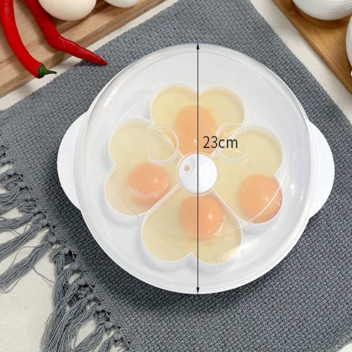 Cuiseur à œufs micro-ondes J&J™ - Machine à œufs pochés - Pocheuse à œufs -  Cuiseur à