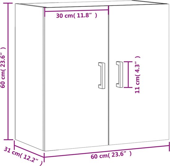 Wandkast 78x18x71 cm wit bewerkt hout Wandkast 78x18x71 cm wit bewerkt hout