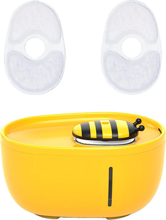 Drinkfontein Kat en Hond Kattenfontein - Incl 2 filters - Geruisloos - Waterfontein Kat - Verkoeling Hond/Kat - Dieren drinkbakken - Waterdispenser - Poezen