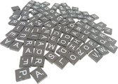 Set van 100 stuks - Bordspel Letters - A tot Z - Zwart