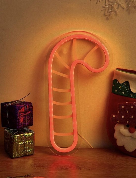 Neon licht Zuurstok Zuurstok Kerst Led USB Kerstdecoratie