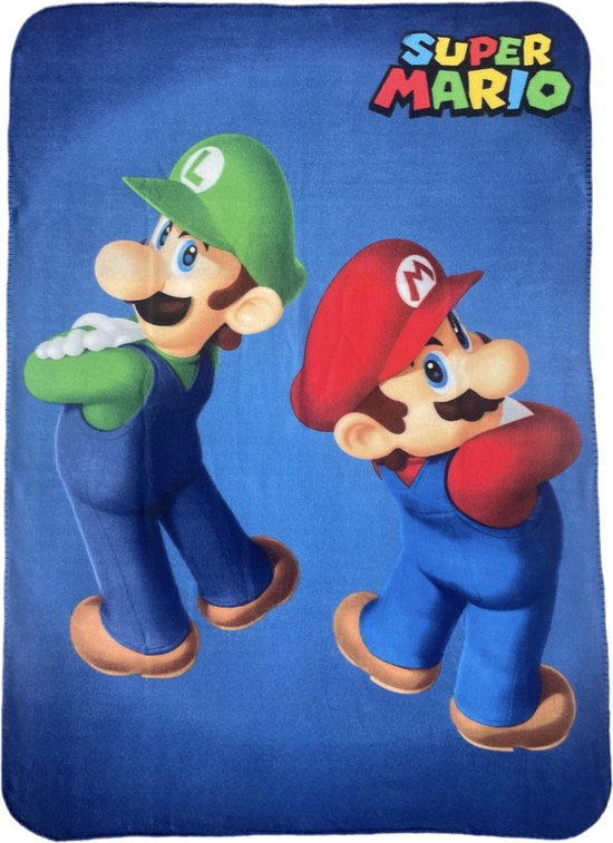 Nintendo - Super Mario - Plaid Polaire Mario et Luigi 100 x 140cm