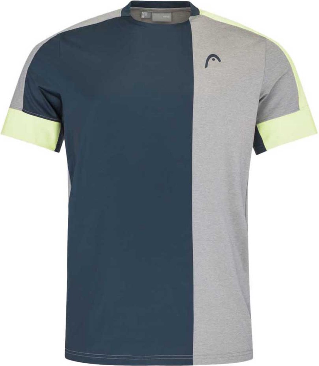Head - T-Shirt - Padel - Grijs/Blauw/Geel - Maat XL
