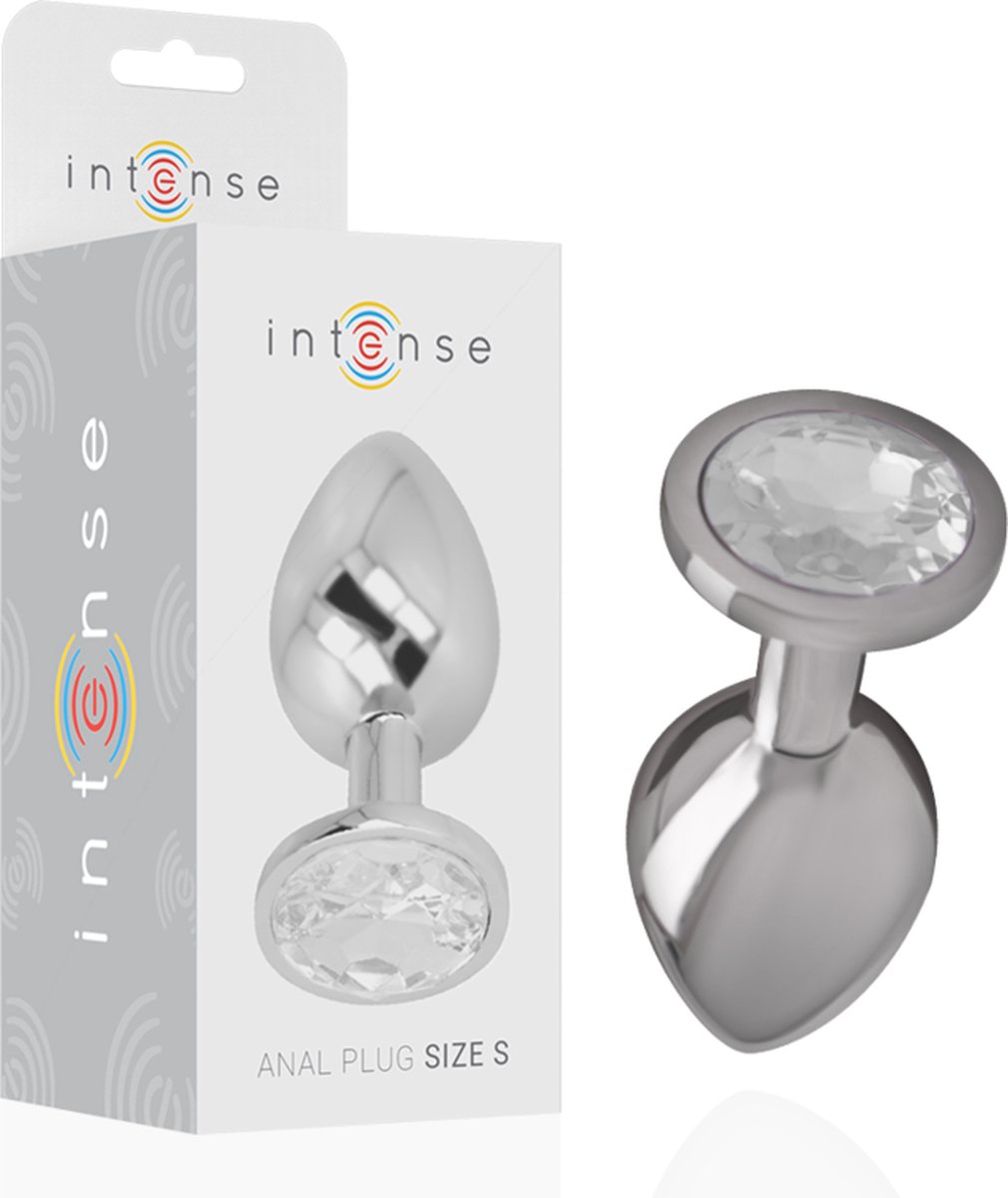 Buttplug Aluminium Maat S – Intense – Met Zilveren Kristal – Metaal