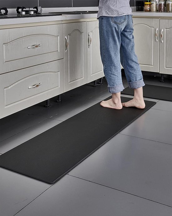 Tapis de cuisine lavable antidérapant en PVC 45 x 180 cm épaisseur 8 mm tapis de sol pour cuisine, salle à manger, salle de bain, salon, chambre, couloir