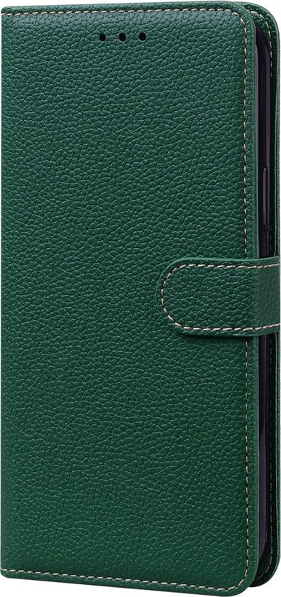 Coque LuxeBass adaptée pour Oppo Reno 6 - Couverture de livre avec fentes pour cartes - Coque de téléphone portable verte - coque de téléphone - coques de téléphone