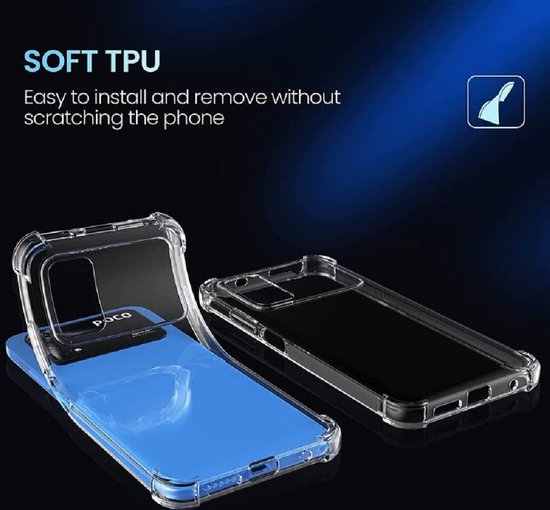 Coque LuxeBass adaptée pour Xiaomi Poco X4 Pro - AntiShock - TPU - Transparente - coque de téléphone - housse de téléphone portable - housses de téléphone portable