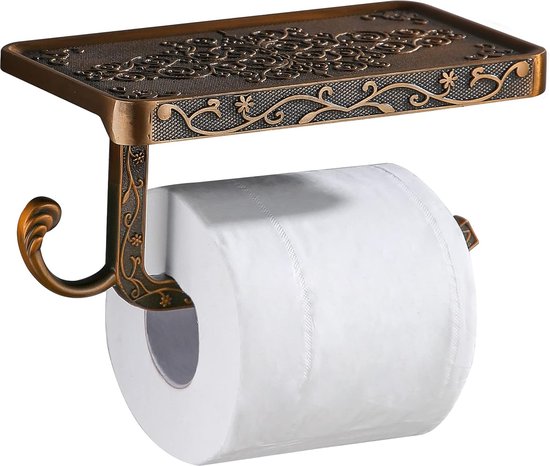 Porte-papier toilette avec support pour téléphone portable, support mural  pour rouleau... | bol