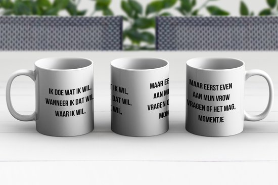Mok - 275 ML - Koffiemok Collega - Koffietas geschenk - Koffiebeker Papa - Mokken - Koffietassen Humor - Spreuken - Quote - Ik doe wat ik wil - Grote theemok - Theemokken groot - Leuke thee mok - Thee tas Mama - Grappige cadeaus