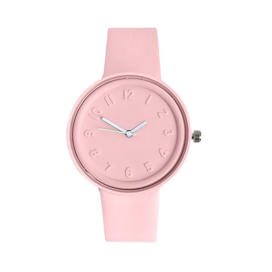 Pastel Color Horloge - Soft Pink | Siliconen | Ø 41 mm | Fashion Favorite