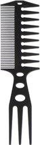 Cabantis Brede 3 Way Kam ND - Styling Tool zwart - Kapper Kam - Haar Kam Haar Accessoire – Zwart