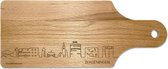 Skyline Borrelplank Wageningen - Hapjesplank - Serveerplank - Cadeau Jubilea - Cadeau verjaardag - Cadeau geschenk - Serveren - WoodWideCities