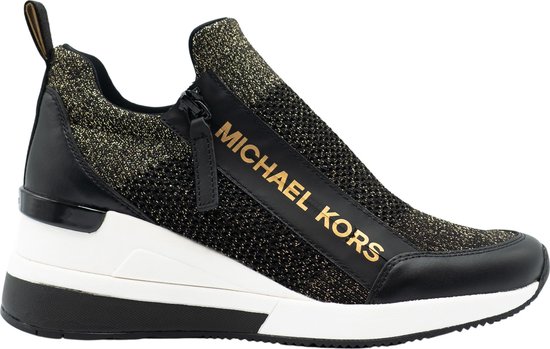 Michael Kors Willis Wedge Dames Instappers/Sneakers - Black Bronze - Maat 40  | bol.com