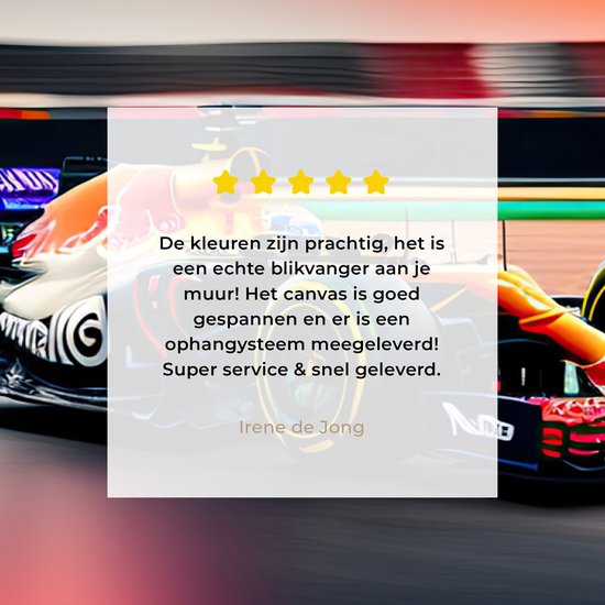 Tableau sur toile Voiture - Formule 1 - Circuit - Voiture de course - 140x90 cm - Décoration murale