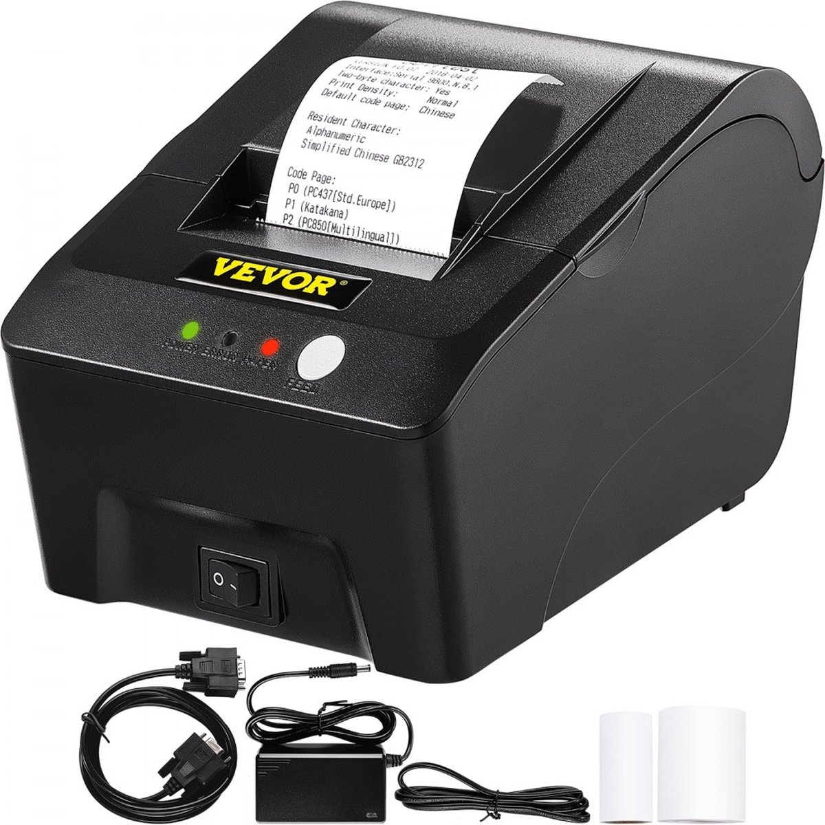 Dakta® Thermische Pos Printer 58mm Bonprinter 193x136x122mm Thermische Bonprinter Gemaakt van Duurzaam ABS met 90 mm/s Afdruksnelheid voor Telecommunicatiekosten het Afdrukken van Afhaalmaaltijden