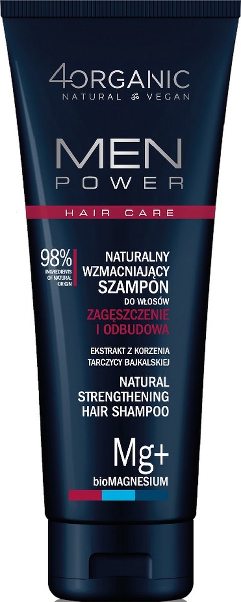 Men Power natuurlijke versterkende haarshampoo Thickening en Reconstructing 250ml
