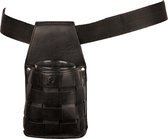 Pavelinni - Classic - Porte-chiffon de nettoyage - Étui de chiffon de nettoyage pour serveur - ouvre-bouteille - cuir noir - ceinture incluse - DC07110ABL