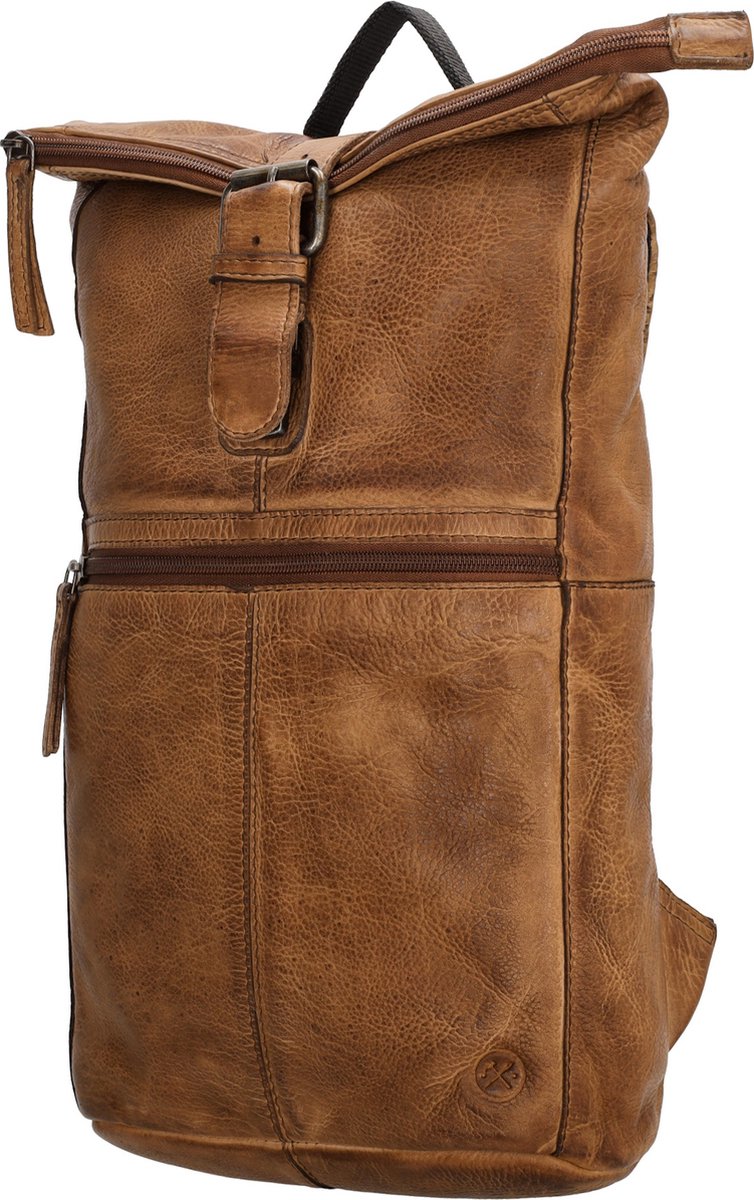 Hide & Stitches Paint Rock Rugzak - 100% Leer - Cognac