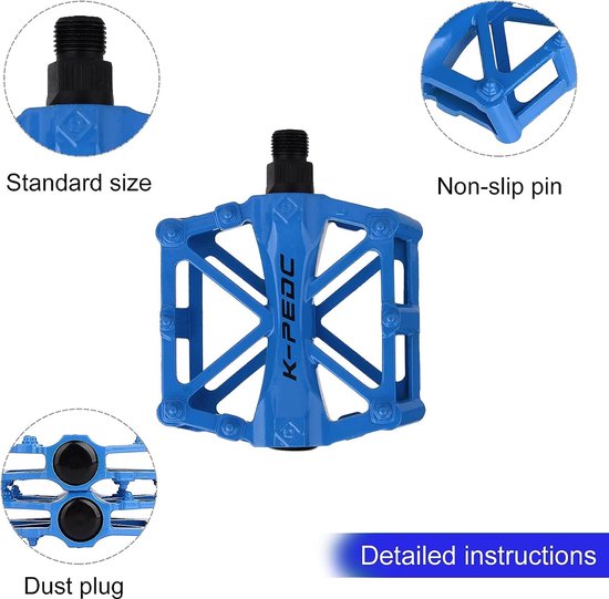 ProHomer Pédales Vélo Route, Pédale de vélo 9/16 Pouces avec Antidérapant Scellé, pour Vélo De Randonnée VTT Vélo De Route Universel BMX (Noir