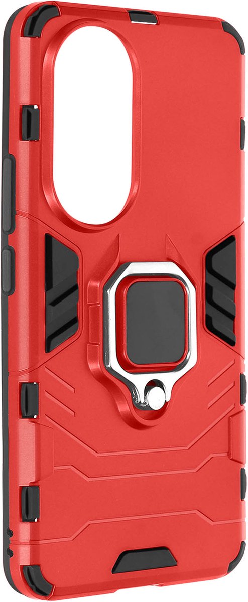 Hybride Schokbestendige hoes geschikt voor Honor 90 Rood