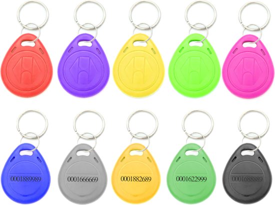 Foto: 10x kfid tag blanco 125 khz em4305 key tag keyfobs keytab t5577 haverco