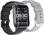 Slimme Horloge - Smartwatch - Stappenteller - Saturatiemeter - Geschikt voor iOS & Android - Nederlandse APP