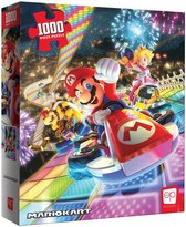 Super Mario Puzzel: Mario Kart "Rainbow Road" - Puzzel 1000 stukjes - Met Super Mario, Princess Peach en Bowser