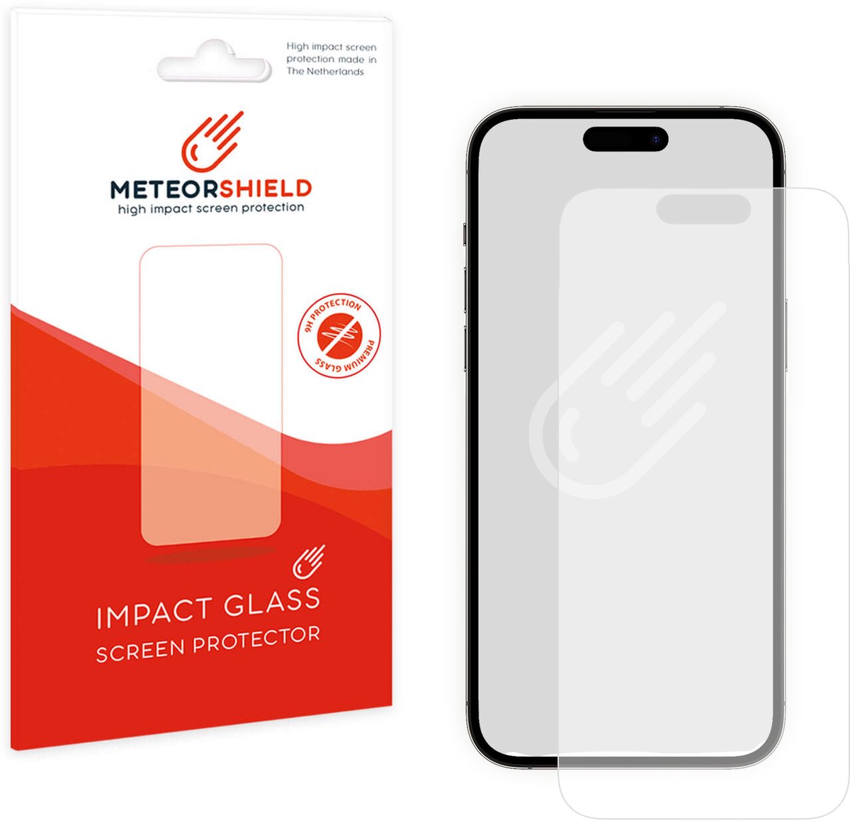 Meteorshield iPhone 14 Pro Max screenprotector - Ultra clear impact glass
