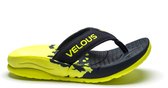 VELOUS Pacific Flip - Herstel Slipper - Unisex - Neon Geel/Marineblauw - Maat 46