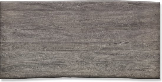 Table à manger Edge acacia platine 200x100 XL structure en V acier plat noir table à manger Live Edge