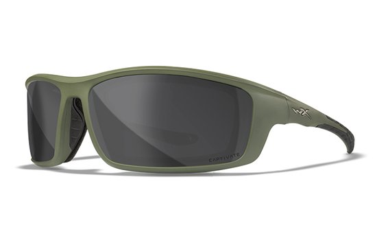 Wiley X GRID zonnebril Groen frame met CAPTIVATE™ GEPOLARISEERDE GRIJS lenzen