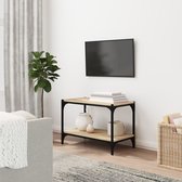 The Living Store Industrieel TV-meubel - 60 x 33 x 41 cm - Sonoma eiken