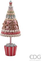 Viv! Christmas Kerst Decoratiebeeld - Gingerbread Taart - diverse kleuren - 34cm