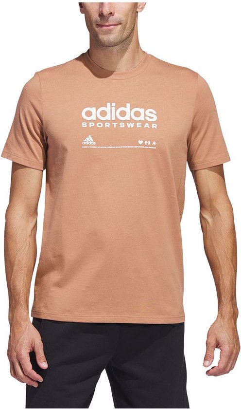 Adidas Sportswear Lounge T-shirt Met Korte Mouwen Oranje L Man