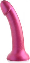 XR Brands G-Tastic - Metalen Siliconen Dildo - 17,8 cm pink