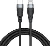 USB-C naar 8-pin (lightning) oplader adapter kabel voor iPhone en iPad - oplaadkabel - 1 meter - Zwart - Provium