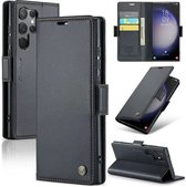 CaseMe Wallet Case met RFID Bescherming en Magneetsluiting voor Samsung Galaxy S23 Ultra _ Zwart