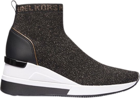 Michael Kors Skyler Boots Instappers/Sneakers Dames - Black/Bronze - Maat 39