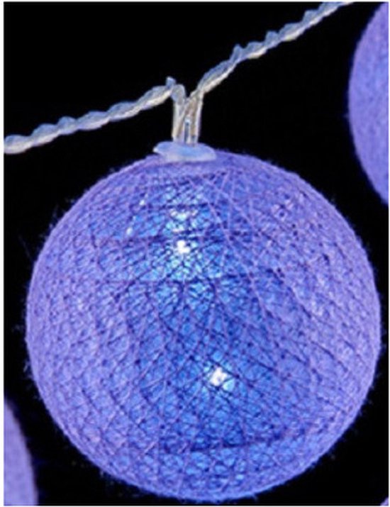 Cordon lumineux Arte R 10 boules LED - violet lilas - 150 cm - pile