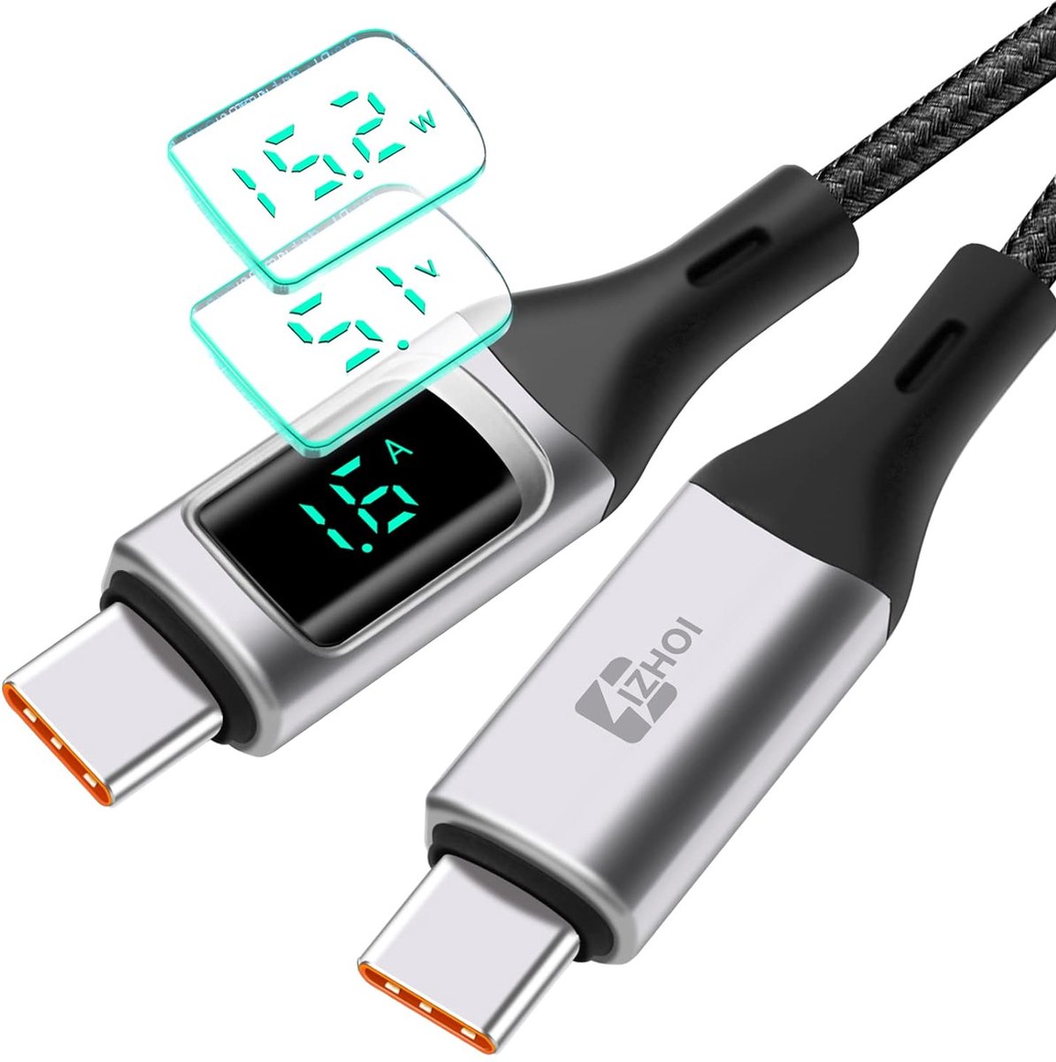 Câble de charge pour iPhone 15, pack de 2 2M Câble de chargeur tressé pour iPhone  15 Câble USB C vers C Charge rapide 60W pour Apple iPhone 15/15 Plus/15 Pro/ 15 Pro