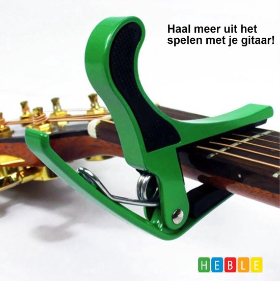 Capodastre de guitare en aluminium de Premium vert - Capodastre  professionnel -... | bol
