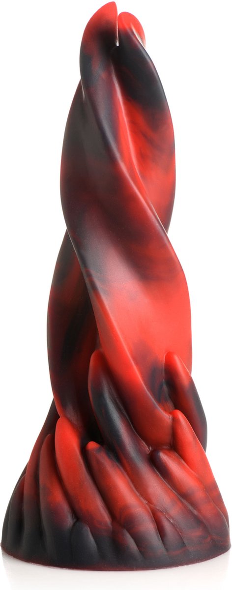 Goedkoopste Hell Kiss Twisted Tongues Silicone Dildo - Red