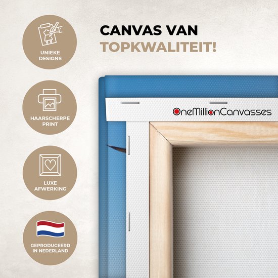 Tableau toile plage - Dunes - Mer - Peintures sur toile - Décoration chambre - Peintures salon - Toile toile - 90x120 cm - Photo sur toile - Décoration murale - Décoration murale