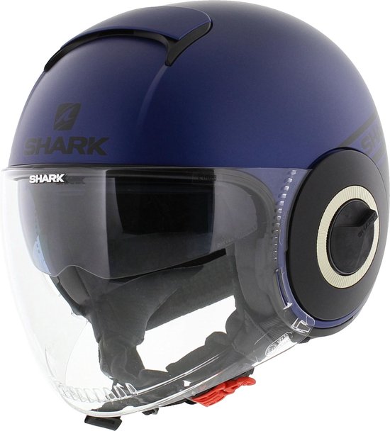 Shark Nano Jethelm Street Neon mat blauw zwart XS - Motorhelm / luxe scooterhelm