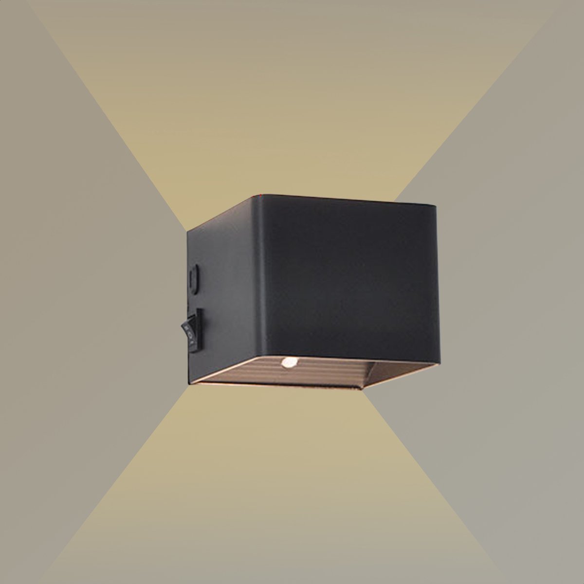 Techvavo® Oplaadbare wandlamp - 1 Stuks - Voor binnen - Draadloze - Smart - Oplaadbaar - Wandlampen - Woonkamer - Badkamer - Kinderkamer - Slaapkamer - Zwart