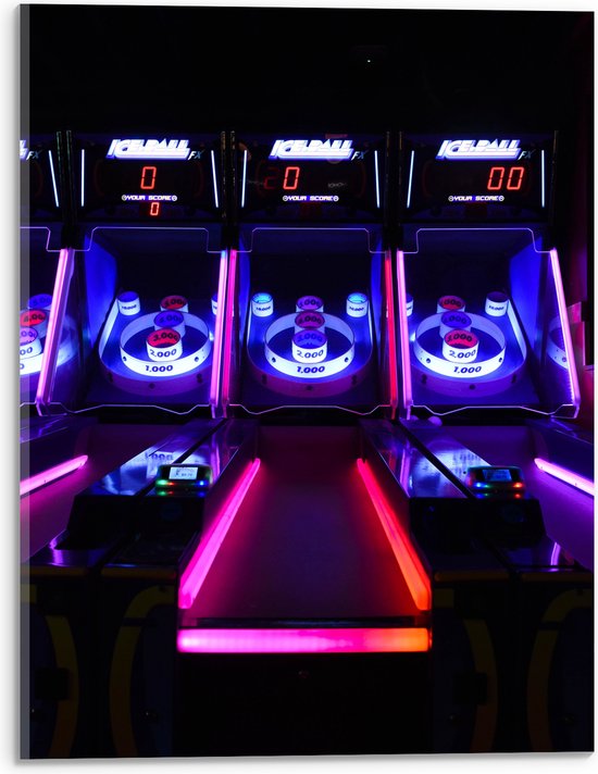 Acrylglas - Ballengooien Spel in Arcade Hal - 30x40 cm Foto op Acrylglas (Met Ophangsysteem)