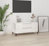 The Living Store TV-meubel Industrieel - 102 x 44.5 x 50 cm - Hoogglans wit