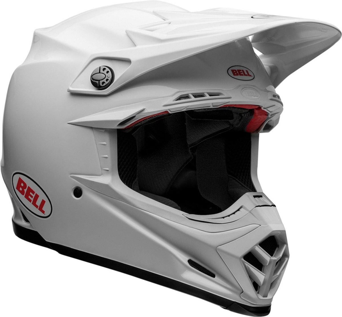 Bell Moto-9S Flex Solid Gloss White Helmet Full Face M - Maat M - Helm