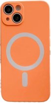 Hoesje geschikt voor iPhone 12 - Backcover - Geschikt voor MagSafe - TPU - Oranje
